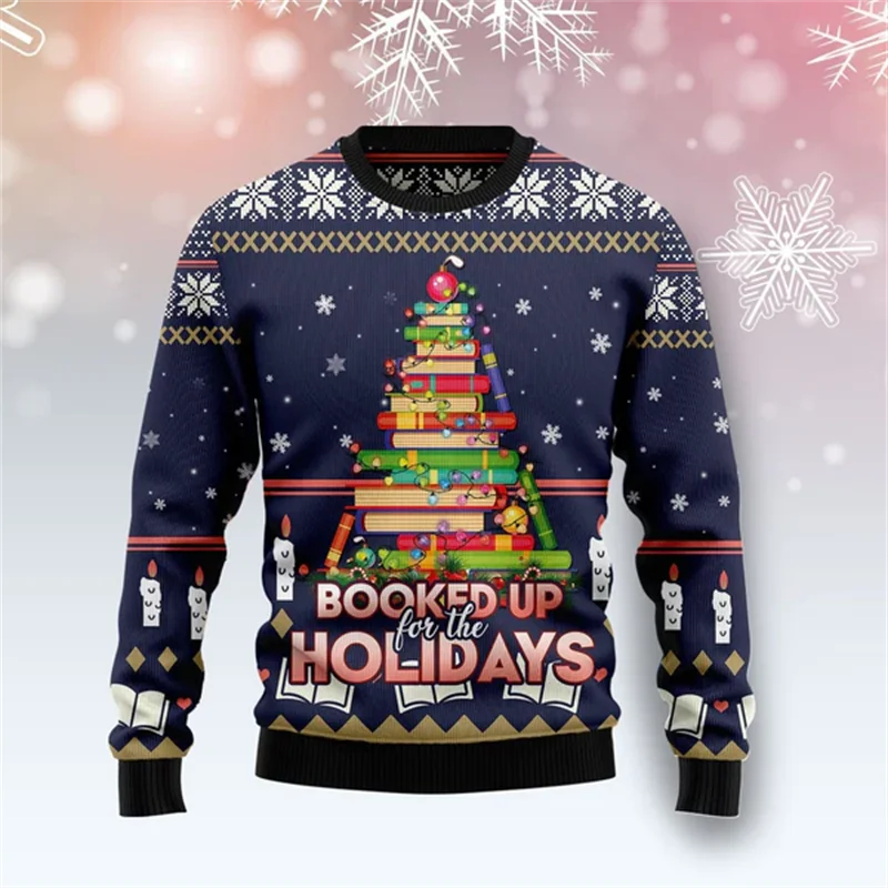 Funny 3D Christmas Swaeter Gift Santa Claus Patterned Ugly Sweater Jerseys And Sweaters Blouses For Men Women Pullover Hoodie