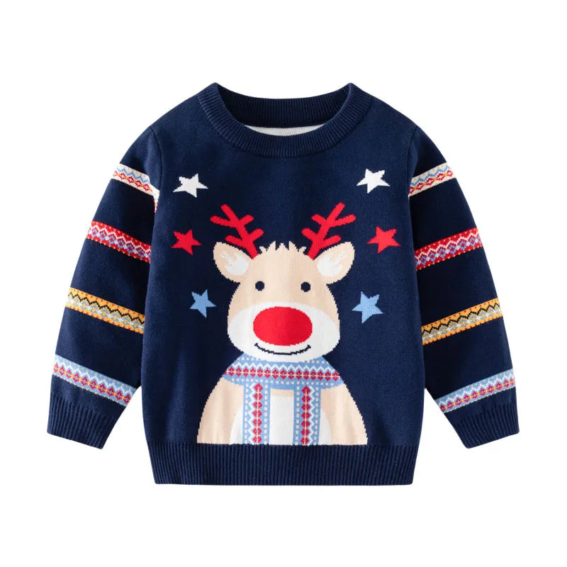 Christmas Sweaters 3-7T New Arrival Christmas Boys Girls Sweaters For Autumn Winter Snowman Children's Sweatshirts Baby Clothes