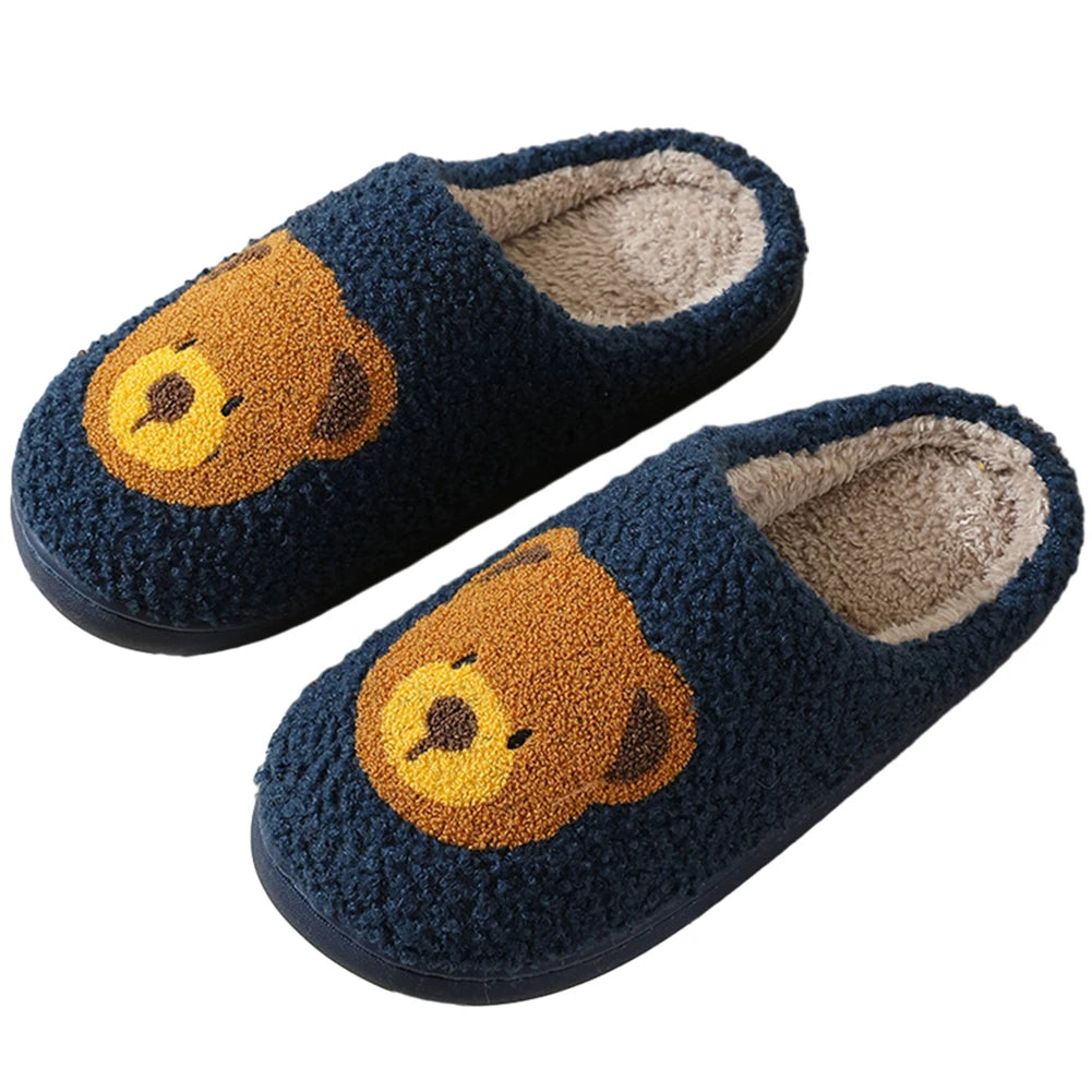 Cute Bear Slippers Fluffy Winter House Shoes Lightweight Women Winter Slippers Bedroom Slippers Cozy Soft Plush Home Slippers