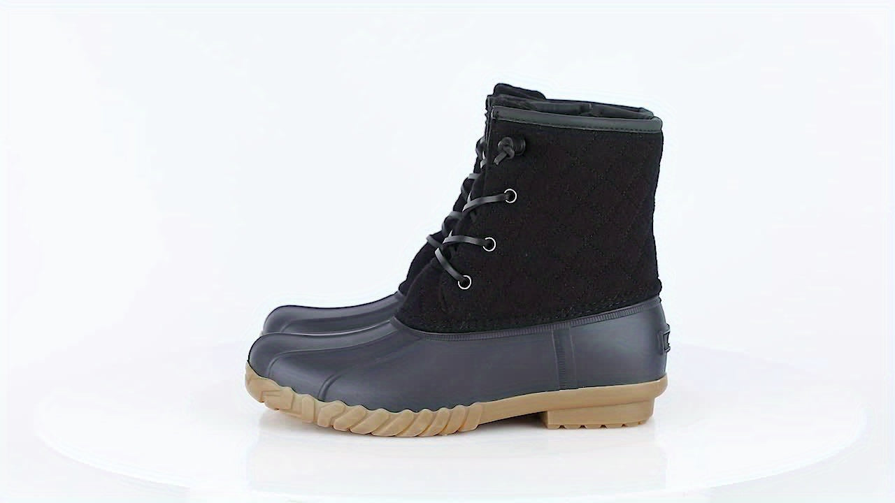 Waterproof Quilted Snow Boots for Women - Winter Boots, Insulated, Warm, Comfortable, and Stylish Snow Shoes