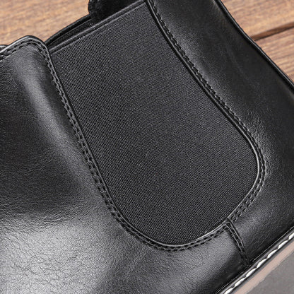 Men'S Chelsea Boots - Classic Ankle Boots with Elastic Closure, Glossy Black Faux, Cushioned Insole & Non-Slip PVC Sole - Formal & Casual Shoes for Everyday, Office, Events - Extended Sizes up to EU 46 (US Men'S 12) - Model #