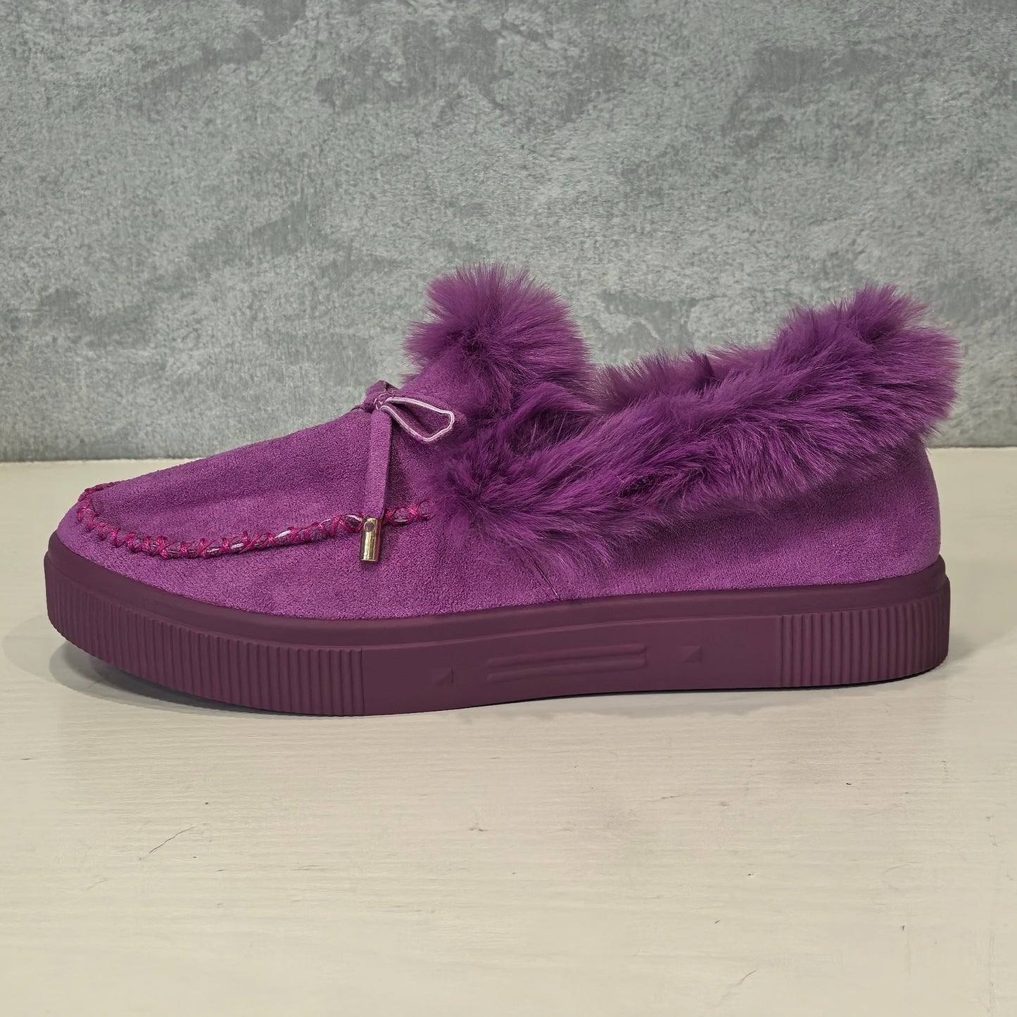 1PC Fleece Lined Snow Boots for Women, Short Flat and Warm Winter Boots with Smooth Color Laces