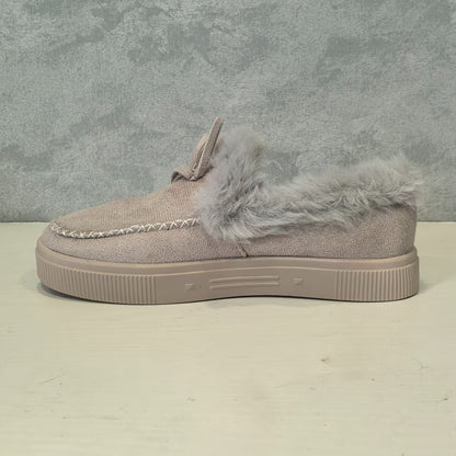 1PC Fleece Lined Snow Boots for Women, Short Flat and Warm Winter Boots with Smooth Color Laces