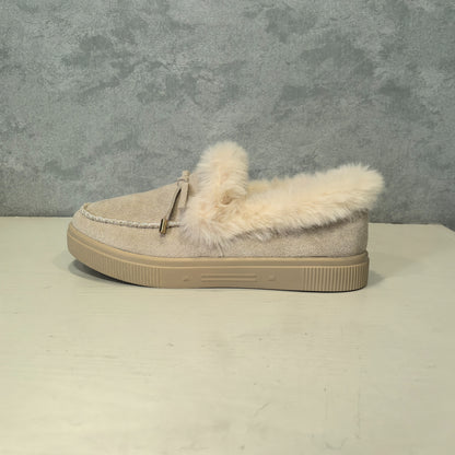 1PC Fleece Lined Snow Boots for Women, Short Flat and Warm Winter Boots with Smooth Color Laces