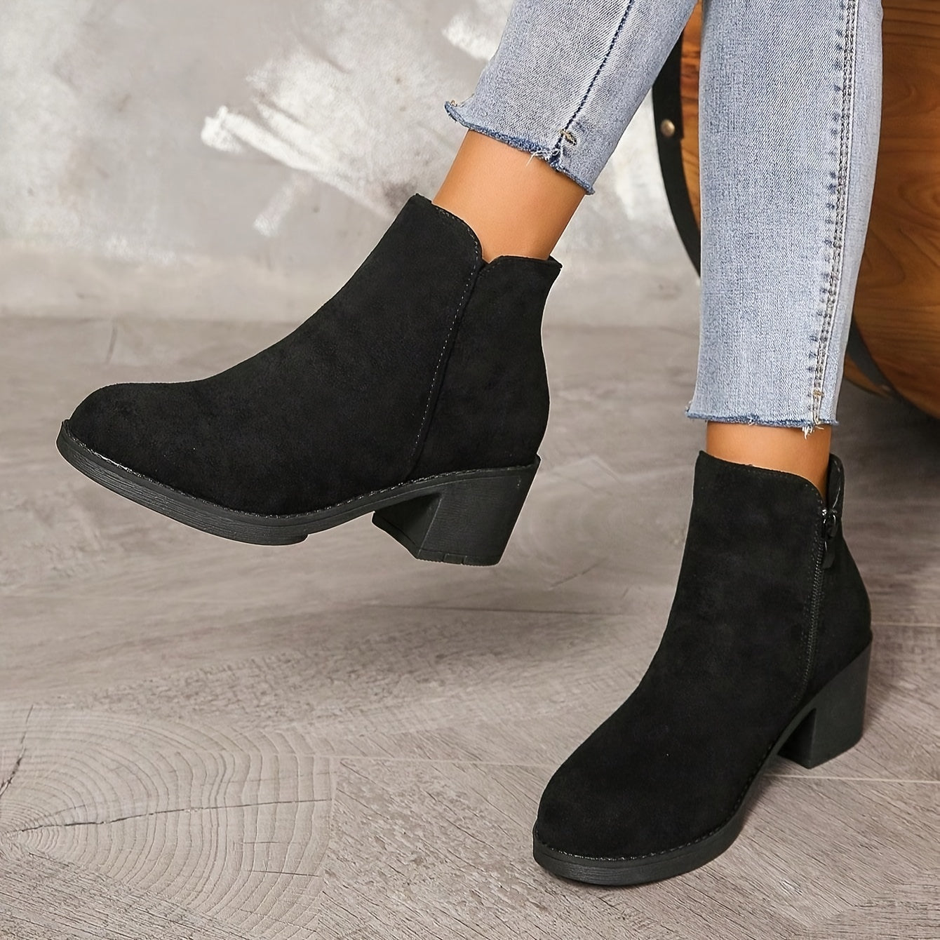 Women's Fashion Platform Ankle Boots with Zipper Closure, Comfortable And Warm Winter Boots for Women