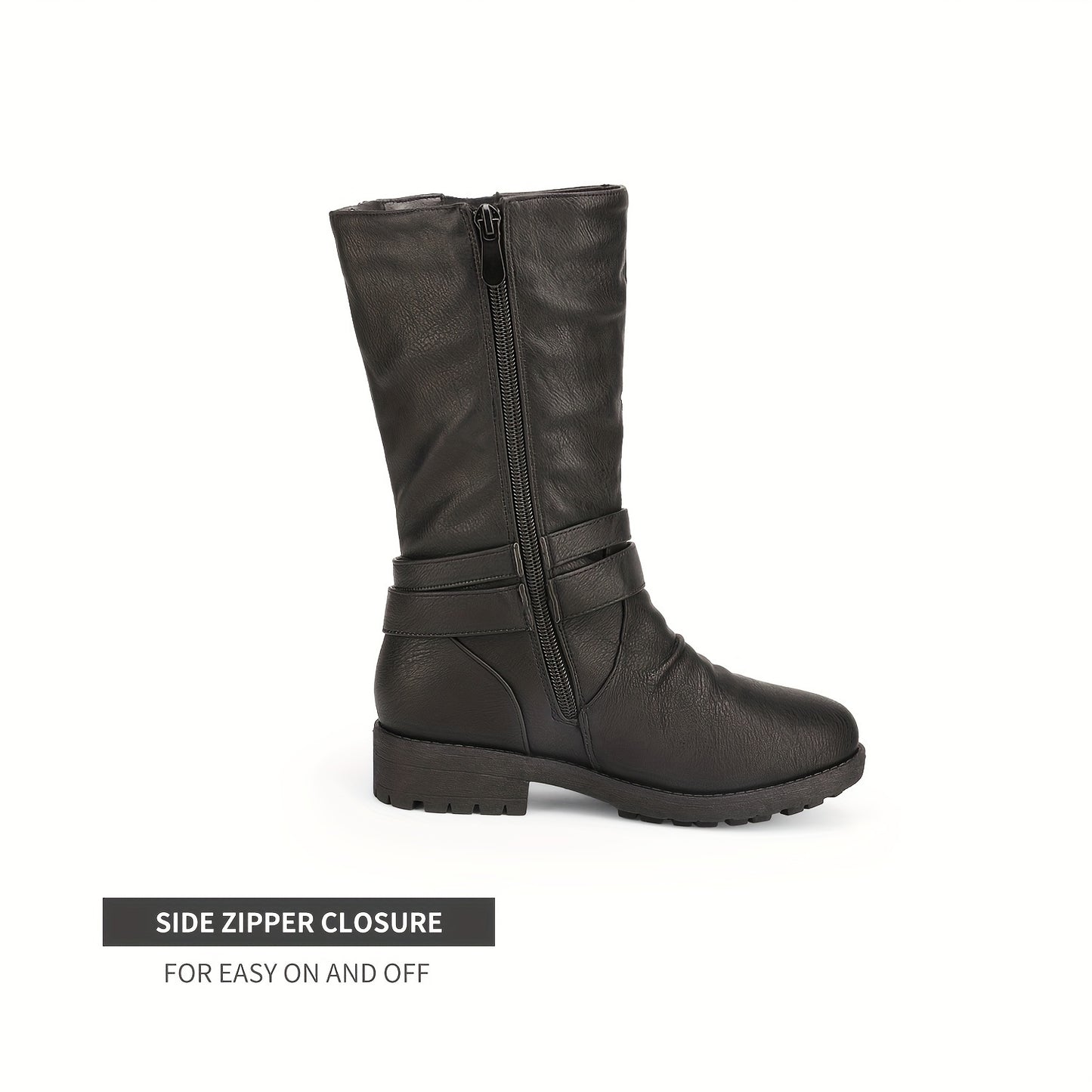 DREAM PAIRS KIDS Girls Fashion Comfortable Buckle Zipper Knee High Winter Boots