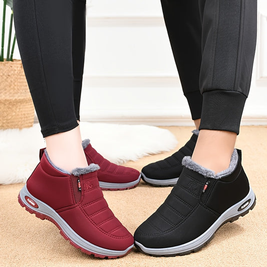 [Ultra-Warm Winter Boots] Ultra-Warm Arctic-Grade Winter Boots Unisex - Thick Sole, Insulated Ankle Boots with High-Density Lining & Thermal Lock Technology, Durable PVC Sole, Solid Color Minimalist Design for Outdoor Hiking,