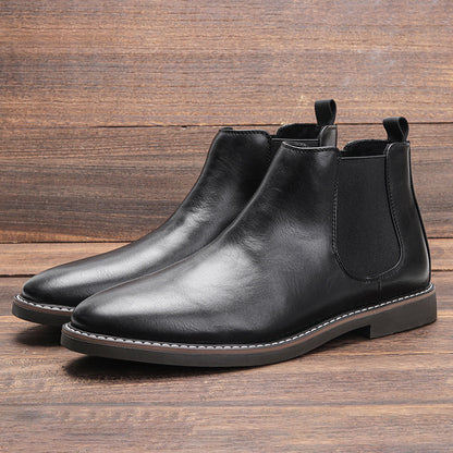 Men'S Chelsea Boots - Classic Ankle Boots with Elastic Closure, Glossy Black Faux, Cushioned Insole & Non-Slip PVC Sole - Formal & Casual Shoes for Everyday, Office, Events - Extended Sizes up to EU 46 (US Men'S 12) - Model #