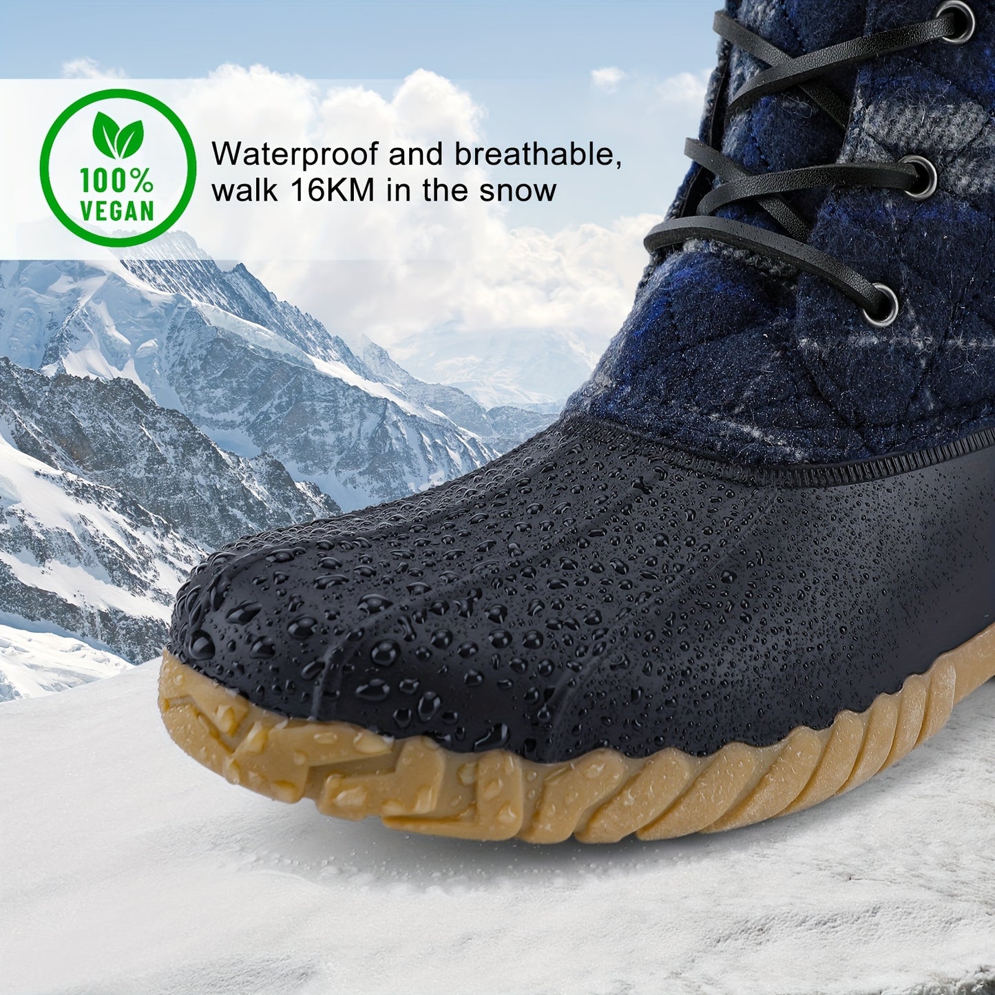 Waterproof Quilted Snow Boots for Women - Winter Boots, Insulated, Warm, Comfortable, and Stylish Snow Shoes