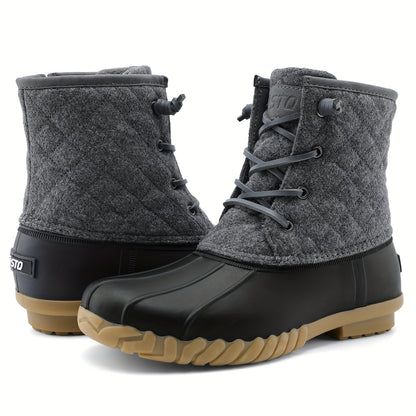Waterproof Quilted Snow Boots for Women - Winter Boots, Insulated, Warm, Comfortable, and Stylish Snow Shoes