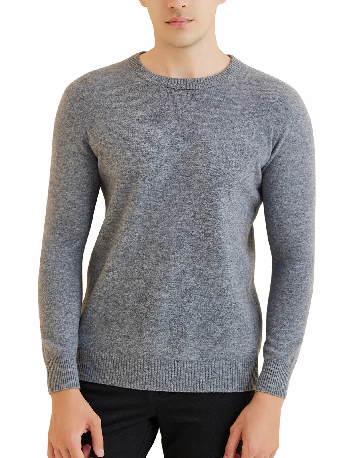 Sweater for Men 100% Merino Wool Knit Sweaters New Fall Winter Warm Long Sleeve Pullover Male Soft Jumper Korean Luxury Clothing