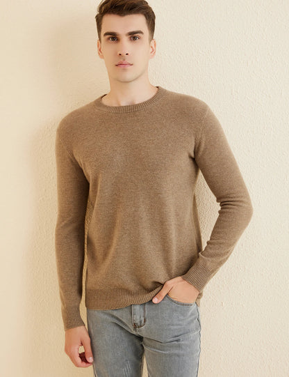 Sweater for Men 100% Merino Wool Knit Sweaters New Fall Winter Warm Long Sleeve Pullover Male Soft Jumper Korean Luxury Clothing