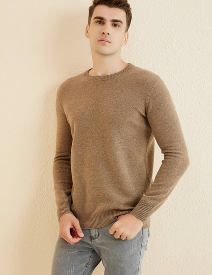 Sweater for Men 100% Merino Wool Knit Sweaters New Fall Winter Warm Long Sleeve Pullover Male Soft Jumper Korean Luxury Clothing