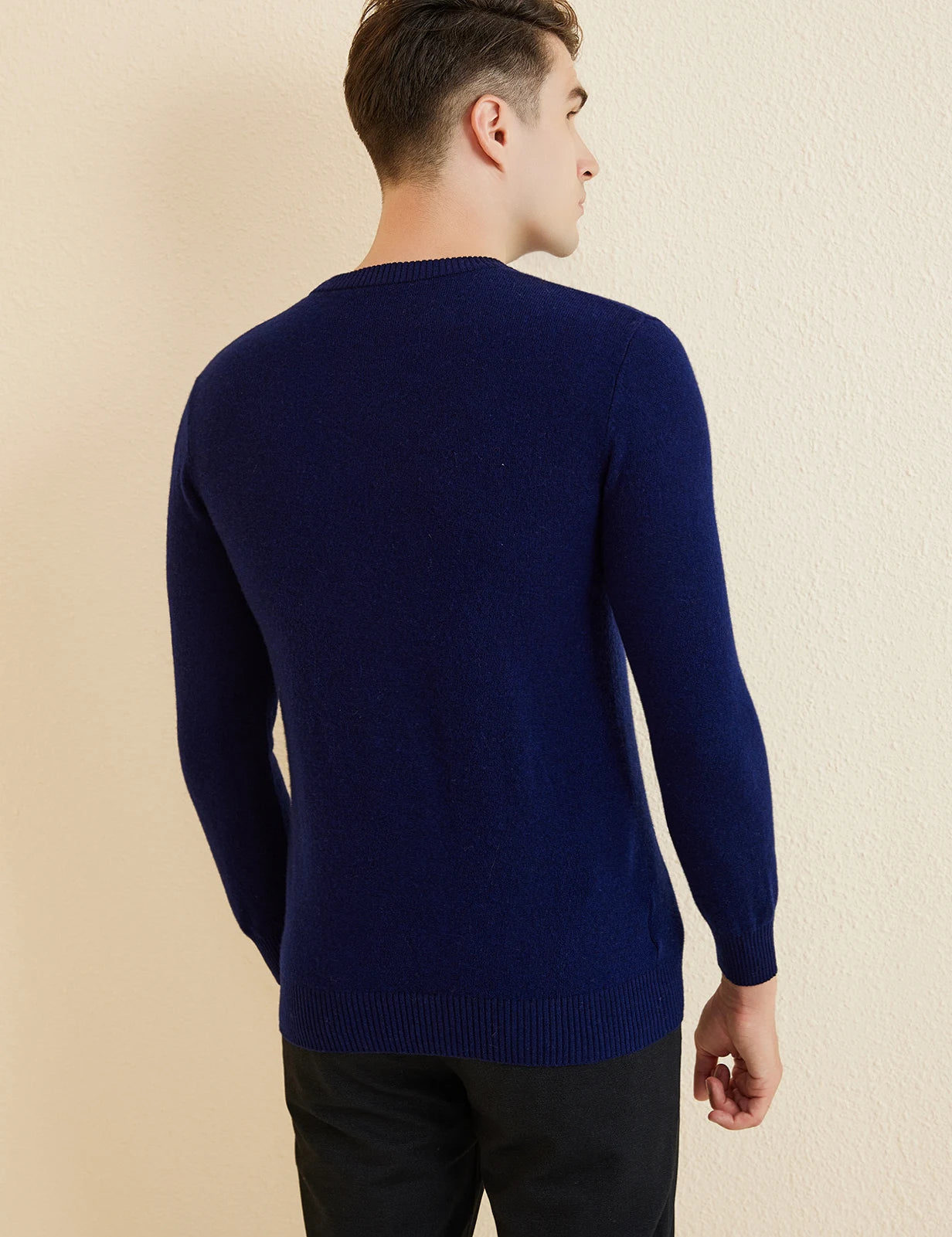 Sweater for Men 100% Merino Wool Knit Sweaters New Fall Winter Warm Long Sleeve Pullover Male Soft Jumper Korean Luxury Clothing