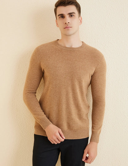 Sweater for Men 100% Merino Wool Knit Sweaters New Fall Winter Warm Long Sleeve Pullover Male Soft Jumper Korean Luxury Clothing