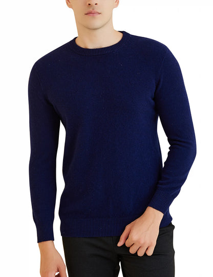 Sweater for Men 100% Merino Wool Knit Sweaters New Fall Winter Warm Long Sleeve Pullover Male Soft Jumper Korean Luxury Clothing