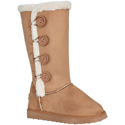 Women's Snow Boots Fleece Lined Solid Color Mid-Calf Flat Snow Boots Fur Lined Winter Boots