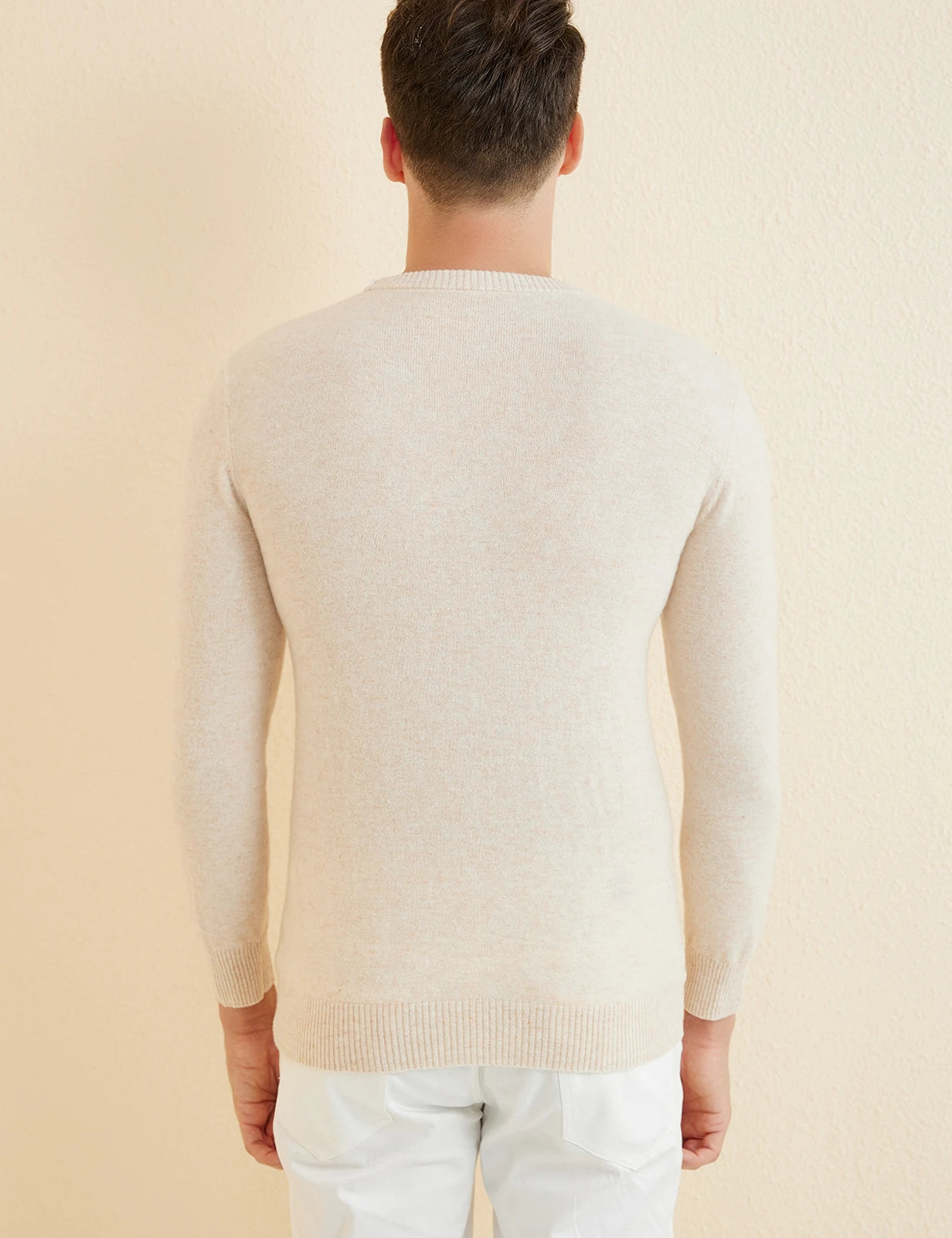 Sweater for Men 100% Merino Wool Knit Sweaters New Fall Winter Warm Long Sleeve Pullover Male Soft Jumper Korean Luxury Clothing