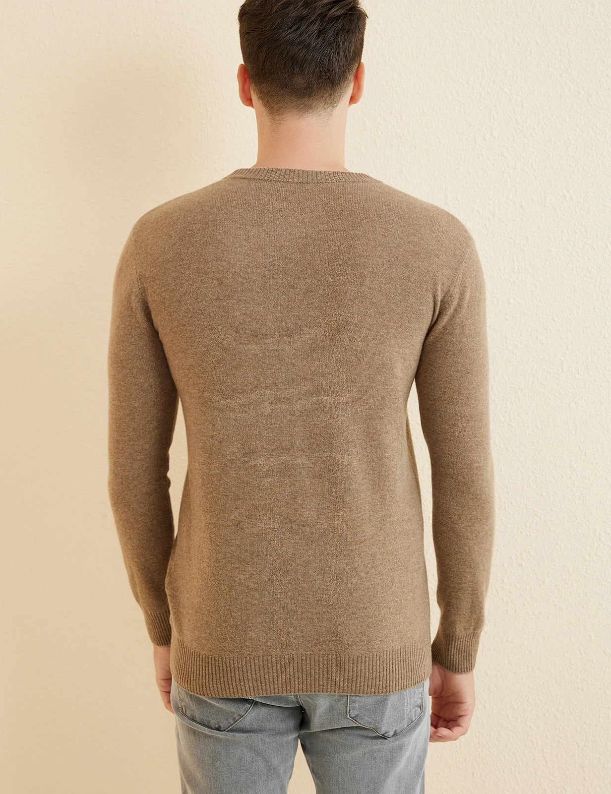 Sweater for Men 100% Merino Wool Knit Sweaters New Fall Winter Warm Long Sleeve Pullover Male Soft Jumper Korean Luxury Clothing