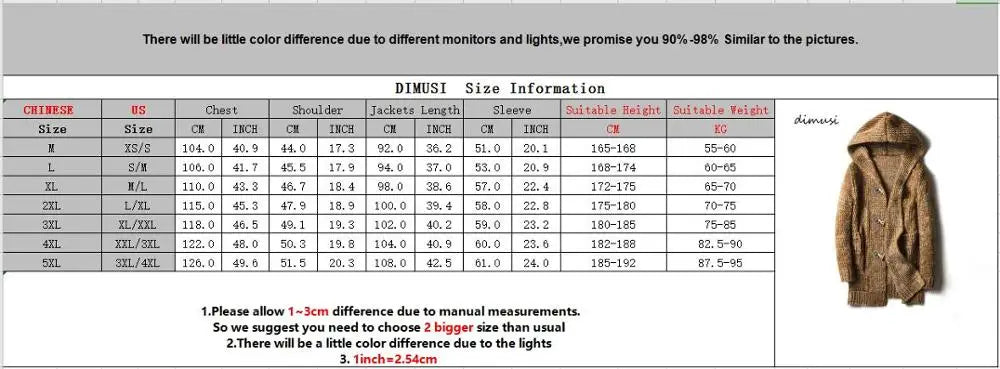 Winter Men's Knitted Sweaters Fashion Man Mid-Long Knitted Sweater Hooded Coats Casual Widnbreaker Cardigan Jackets Clothing