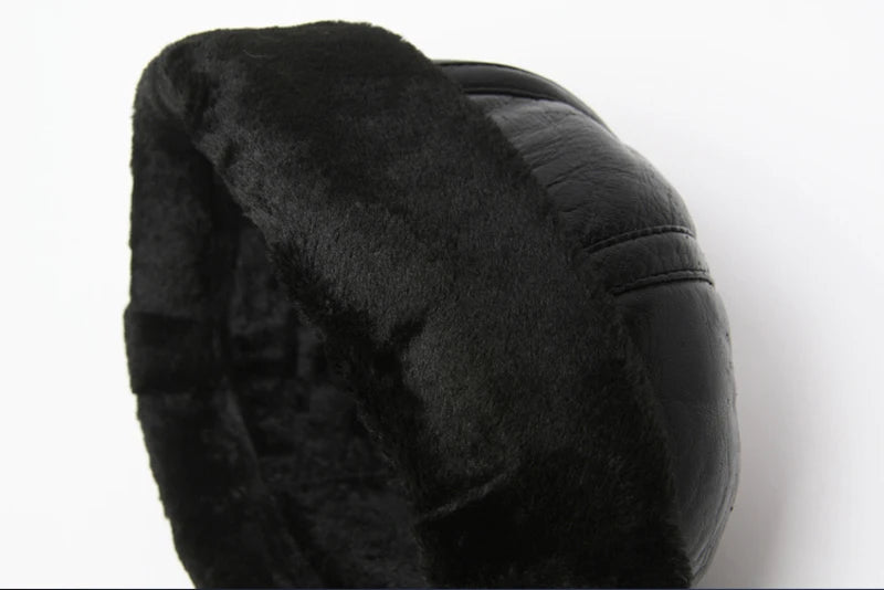 Wholesale New Fashion 2020 Hot Sale 100% High Quality Genuine Round Leather Hats Men Women Winter Warm Sheep leather Cap