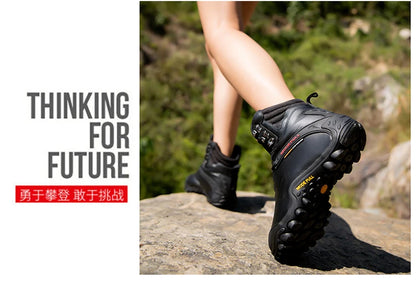 Cow Leather Men Winter Hiking Boots For Women Outdoor Waterproof Treeking Snow Shoes Climbing Mountain Hunting Walking Sneakers