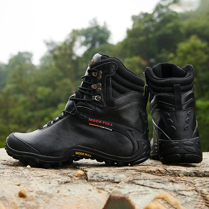 Cow Leather Men Winter Hiking Boots For Women Outdoor Waterproof Treeking Snow Shoes Climbing Mountain Hunting Walking Sneakers