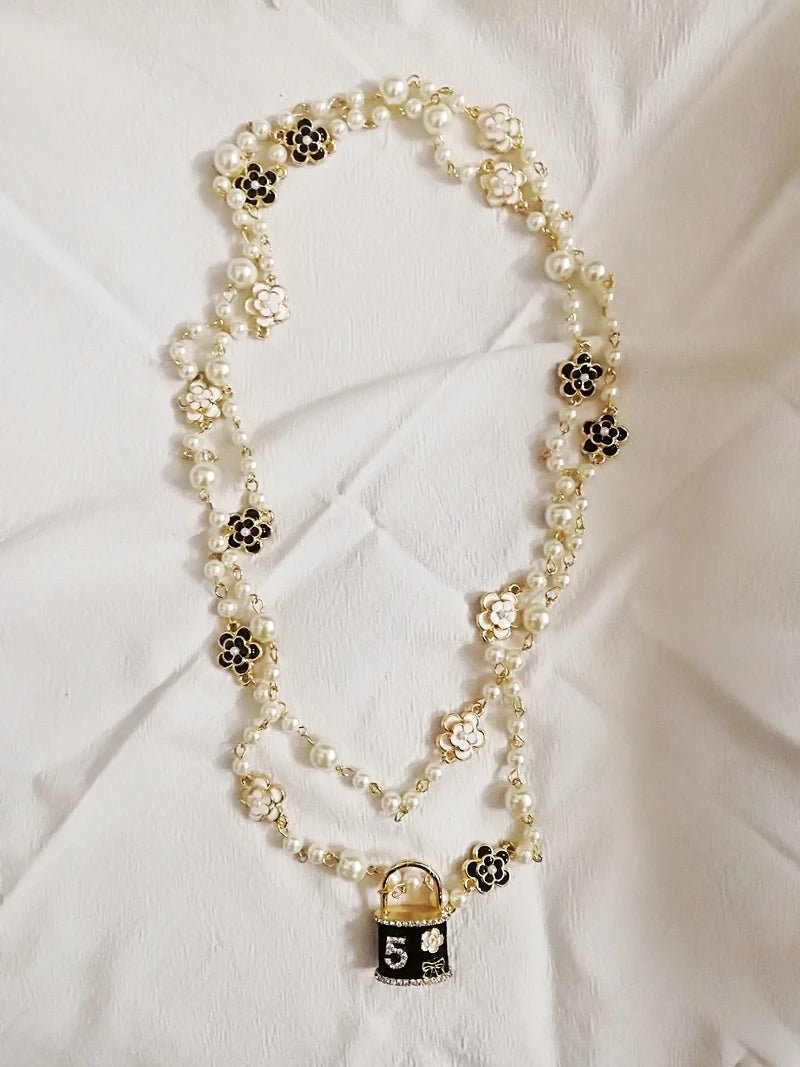 Women  Long Pearls  Sweater Chain  Necklace Accessory  For Party Jewelry