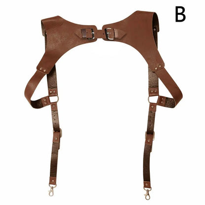 European and American Style Men's Suspenders Belts New Fashion Gentle Sportsman Suspenders Leather Straps Adult Belts