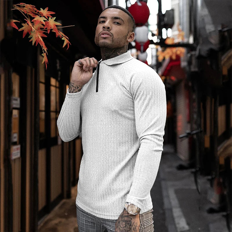 Winter Fashion Warm Hooded Sweaters Men Turtleneck Mens Sweaters Slim Fit Pullover Men Classic Sweter Man Knitwear Pull Homme