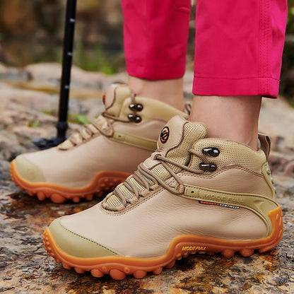 Cow Leather Men Winter Hiking Boots For Women Outdoor Waterproof Treeking Snow Shoes Climbing Mountain Hunting Walking Sneakers