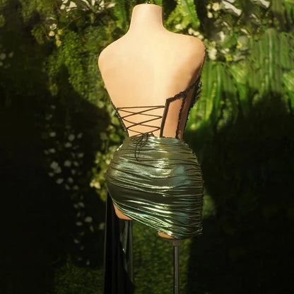 Novance Y4017 Two-Pieces Fancy Dresses Ladies Women Cocktail Dress for Women Rhinestone Evening Dress for Birthday