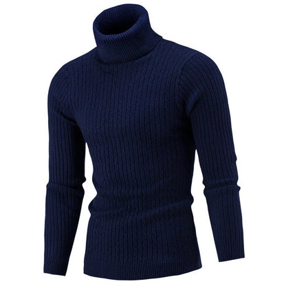 2025 Winter Men Warm Turtleneck Sweater Mens Rollneck Warm Knitted Sweater Keep Warm Men  Casual  Jumper Knit Woolen Sweater