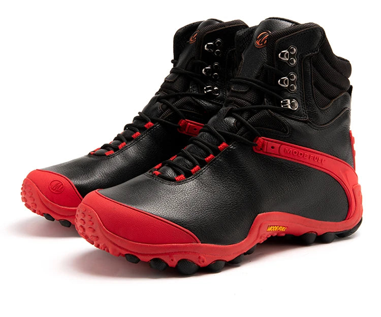 Cow Leather Men Winter Hiking Boots For Women Outdoor Waterproof Treeking Snow Shoes Climbing Mountain Hunting Walking Sneakers