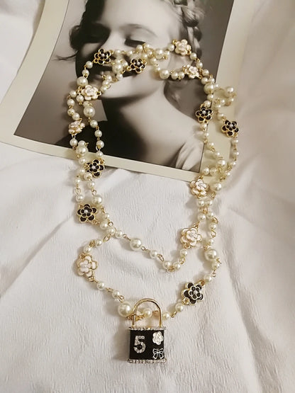 Women  Long Pearls  Sweater Chain  Necklace Accessory  For Party Jewelry