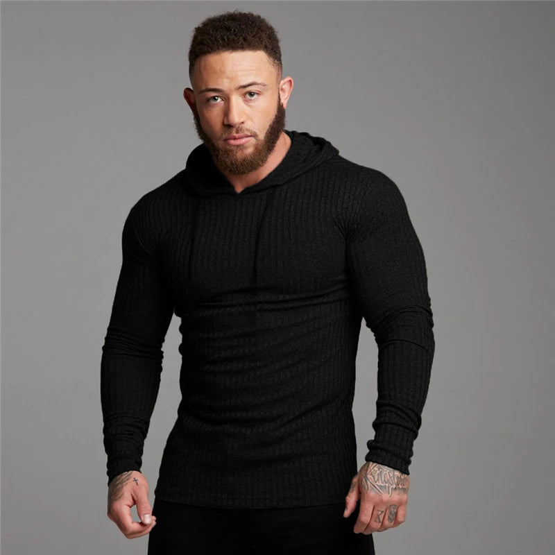 Winter Fashion Warm Hooded Sweaters Men Turtleneck Mens Sweaters Slim Fit Pullover Men Classic Sweter Man Knitwear Pull Homme