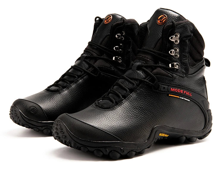 Cow Leather Men Winter Hiking Boots For Women Outdoor Waterproof Treeking Snow Shoes Climbing Mountain Hunting Walking Sneakers