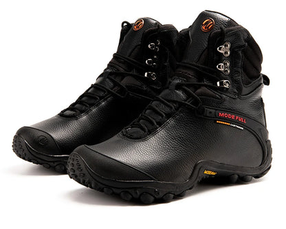 Cow Leather Men Winter Hiking Boots For Women Outdoor Waterproof Treeking Snow Shoes Climbing Mountain Hunting Walking Sneakers