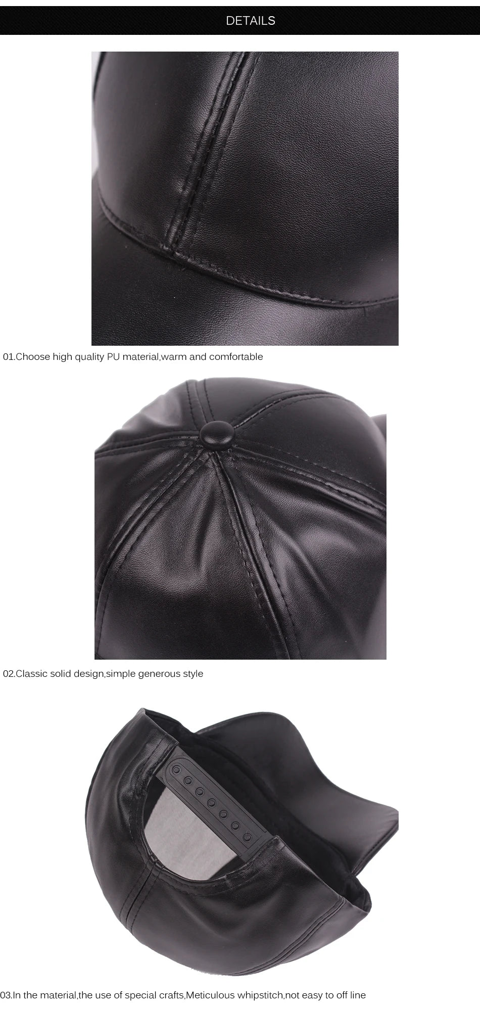 FS Luxury Brand Baseball Caps For Men Winter Women PU Leather Hat Black Trucker Hats Streetwear Hip Hop Cap Casquette Homme 2025