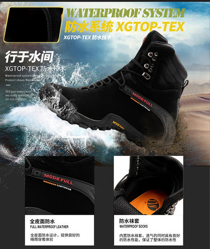 Cow Leather Men Winter Hiking Boots For Women Outdoor Waterproof Treeking Snow Shoes Climbing Mountain Hunting Walking Sneakers