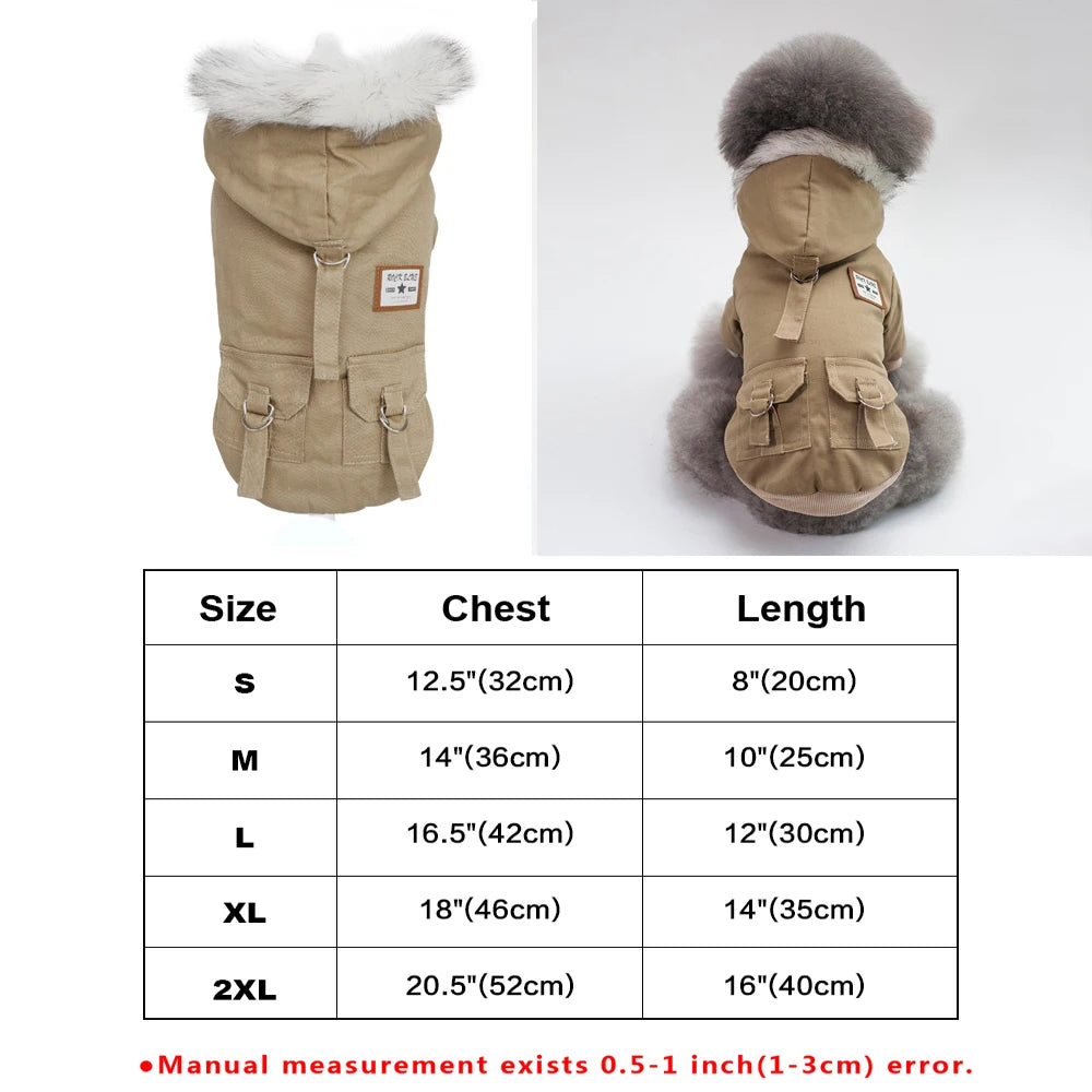 Cool Dog Leather Jacket Coat Warm Winter Pet Clothing Outfit French Bulldog Clothes Coats for Small Medium Dogs