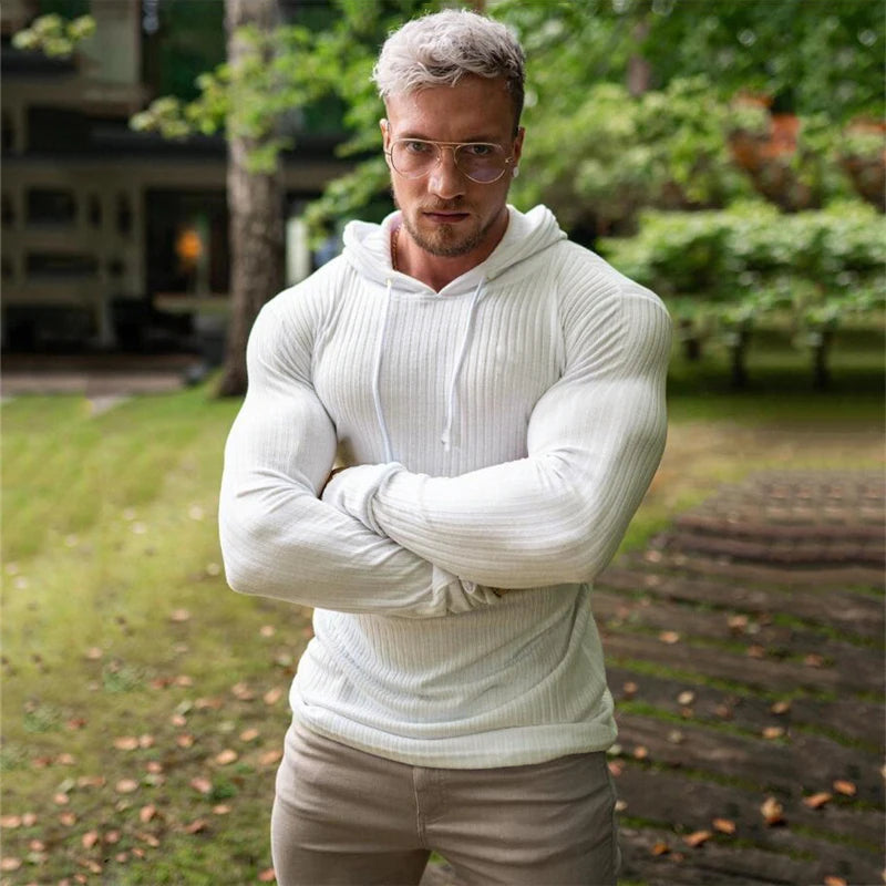 Winter Fashion Warm Hooded Sweaters Men Turtleneck Mens Sweaters Slim Fit Pullover Men Classic Sweter Man Knitwear Pull Homme