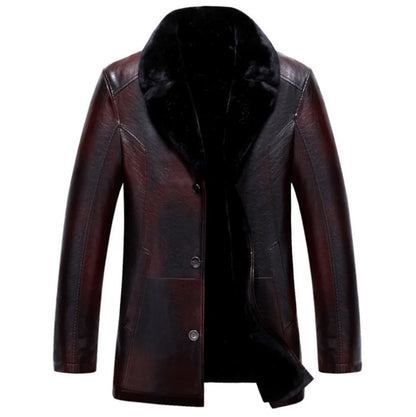 Men leather jackets New arrival Winter brand plus Velvet thick Warm Motorcycle Business Casual Mens Leather Jackets coats