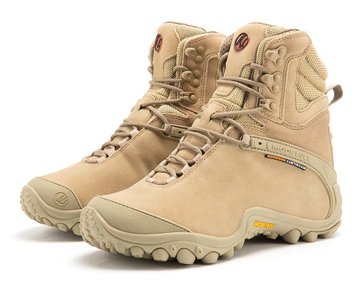 Cow Leather Men Winter Hiking Boots For Women Outdoor Waterproof Treeking Snow Shoes Climbing Mountain Hunting Walking Sneakers