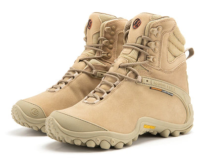 Cow Leather Men Winter Hiking Boots For Women Outdoor Waterproof Treeking Snow Shoes Climbing Mountain Hunting Walking Sneakers