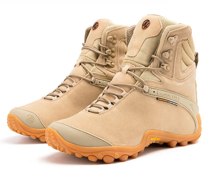 Cow Leather Men Winter Hiking Boots For Women Outdoor Waterproof Treeking Snow Shoes Climbing Mountain Hunting Walking Sneakers