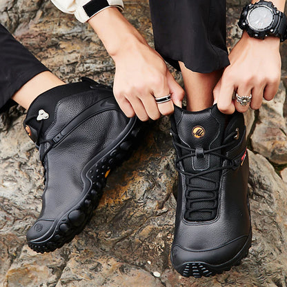 Cow Leather Men Winter Hiking Boots For Women Outdoor Waterproof Treeking Snow Shoes Climbing Mountain Hunting Walking Sneakers