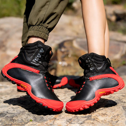 Cow Leather Men Winter Hiking Boots For Women Outdoor Waterproof Treeking Snow Shoes Climbing Mountain Hunting Walking Sneakers