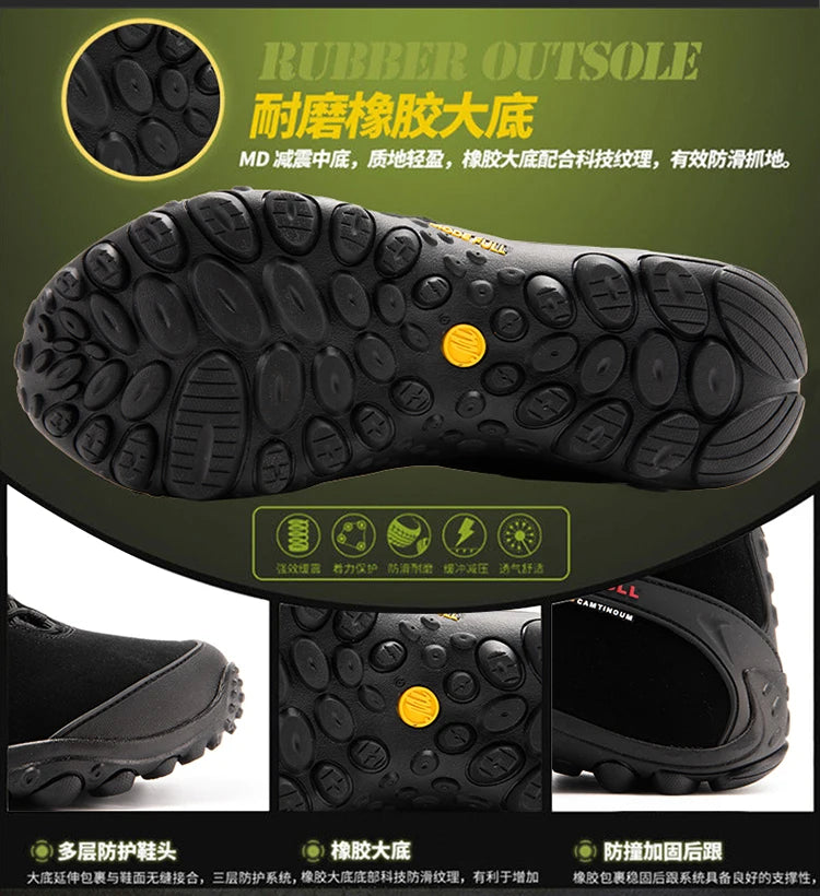 Cow Leather Men Winter Hiking Boots For Women Outdoor Waterproof Treeking Snow Shoes Climbing Mountain Hunting Walking Sneakers