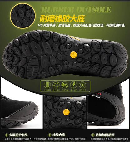 Cow Leather Men Winter Hiking Boots For Women Outdoor Waterproof Treeking Snow Shoes Climbing Mountain Hunting Walking Sneakers